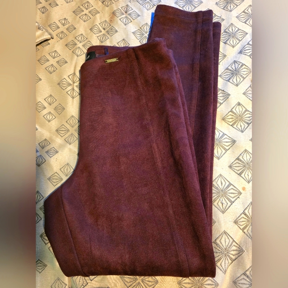 Ivanka Trump Burgundy business casual pants, S/P, velvet